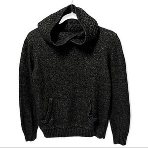 Retrofit‎ Brand Mfg Womens Knit Hoodie Charcoal Grey Speckled Size S
